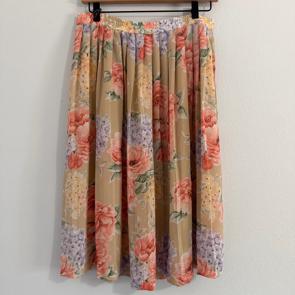 Vintage Alfred Dunner - Midi Floral‎ Skirt